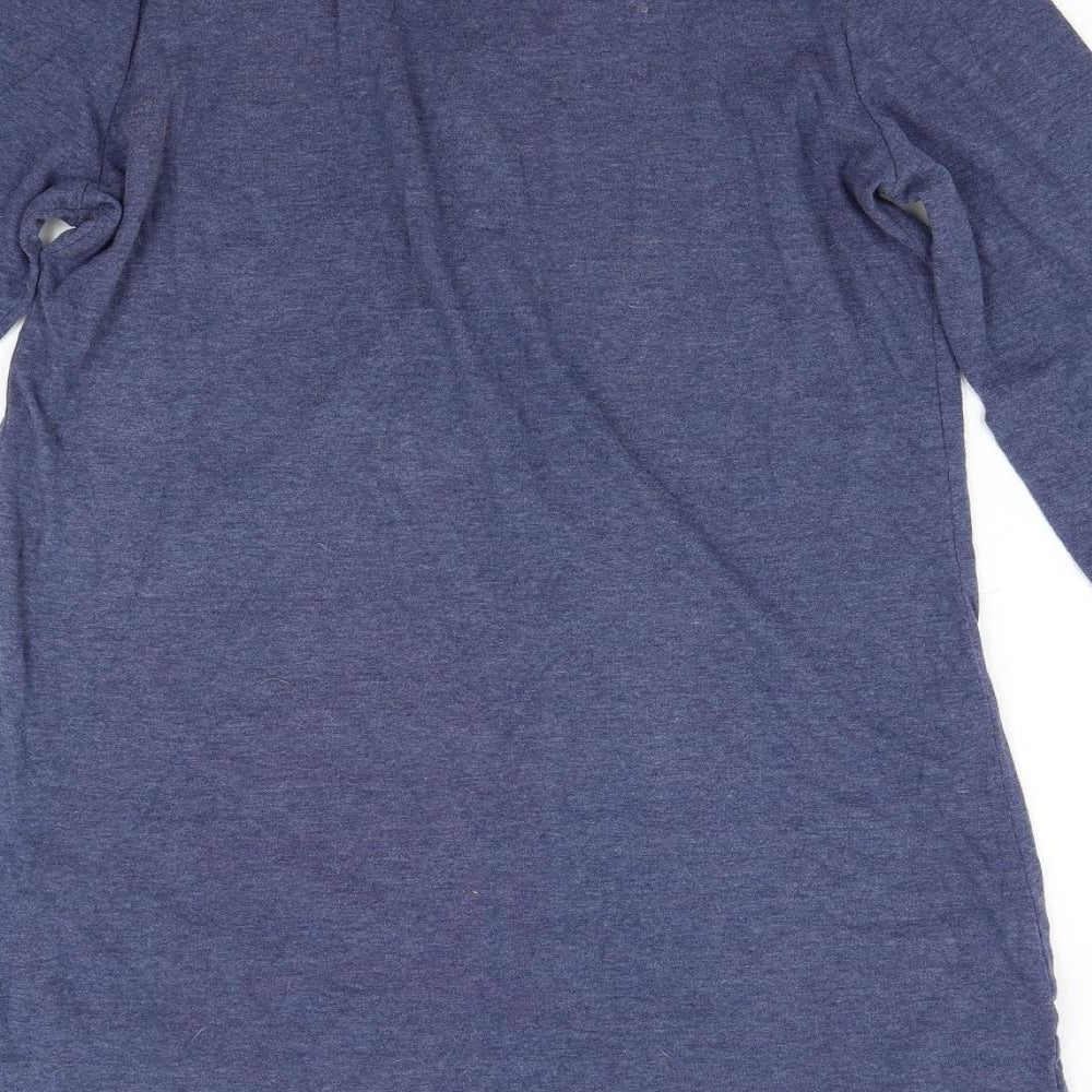 M&S Womens Blue Solid   Nightshirt Size 8