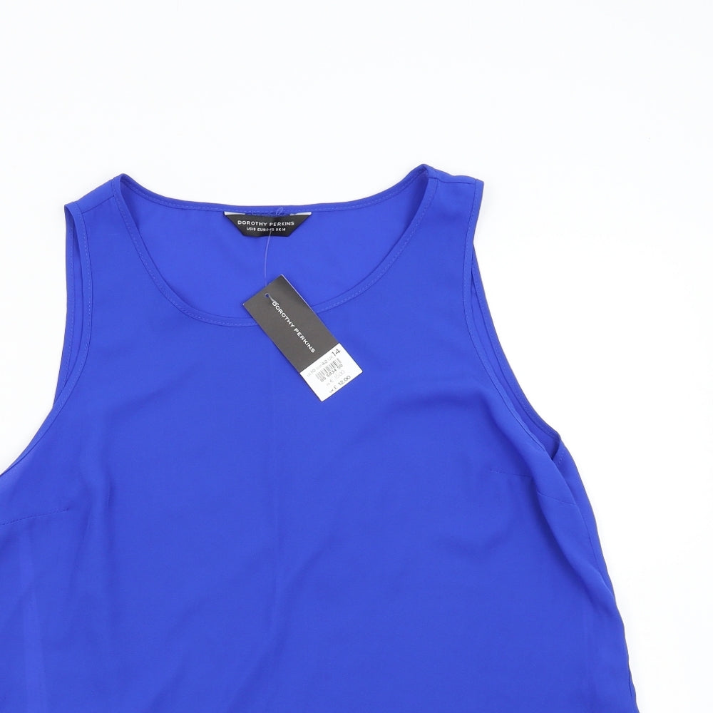 Dorothy Perkins Womens Blue   Basic Tank Size 14
