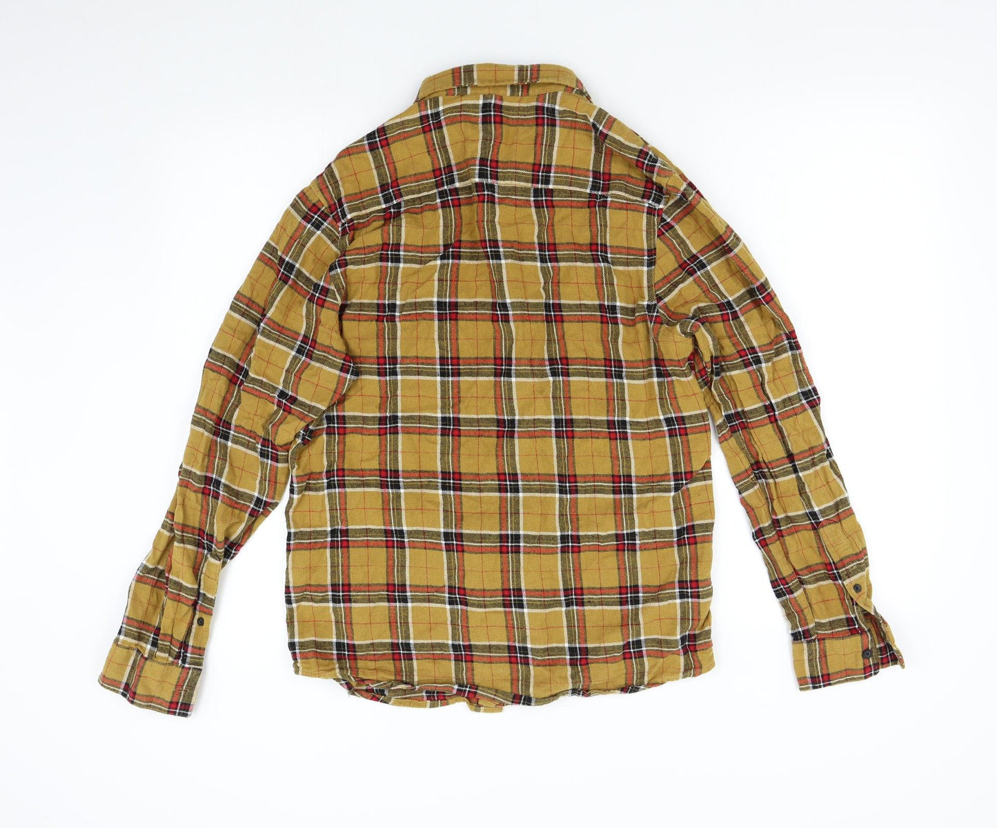 Primark Mens Brown  Flannel  Button-Up Size M