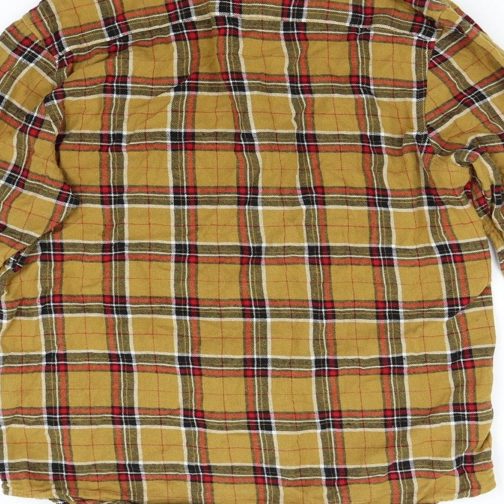 Primark Mens Brown  Flannel  Button-Up Size M