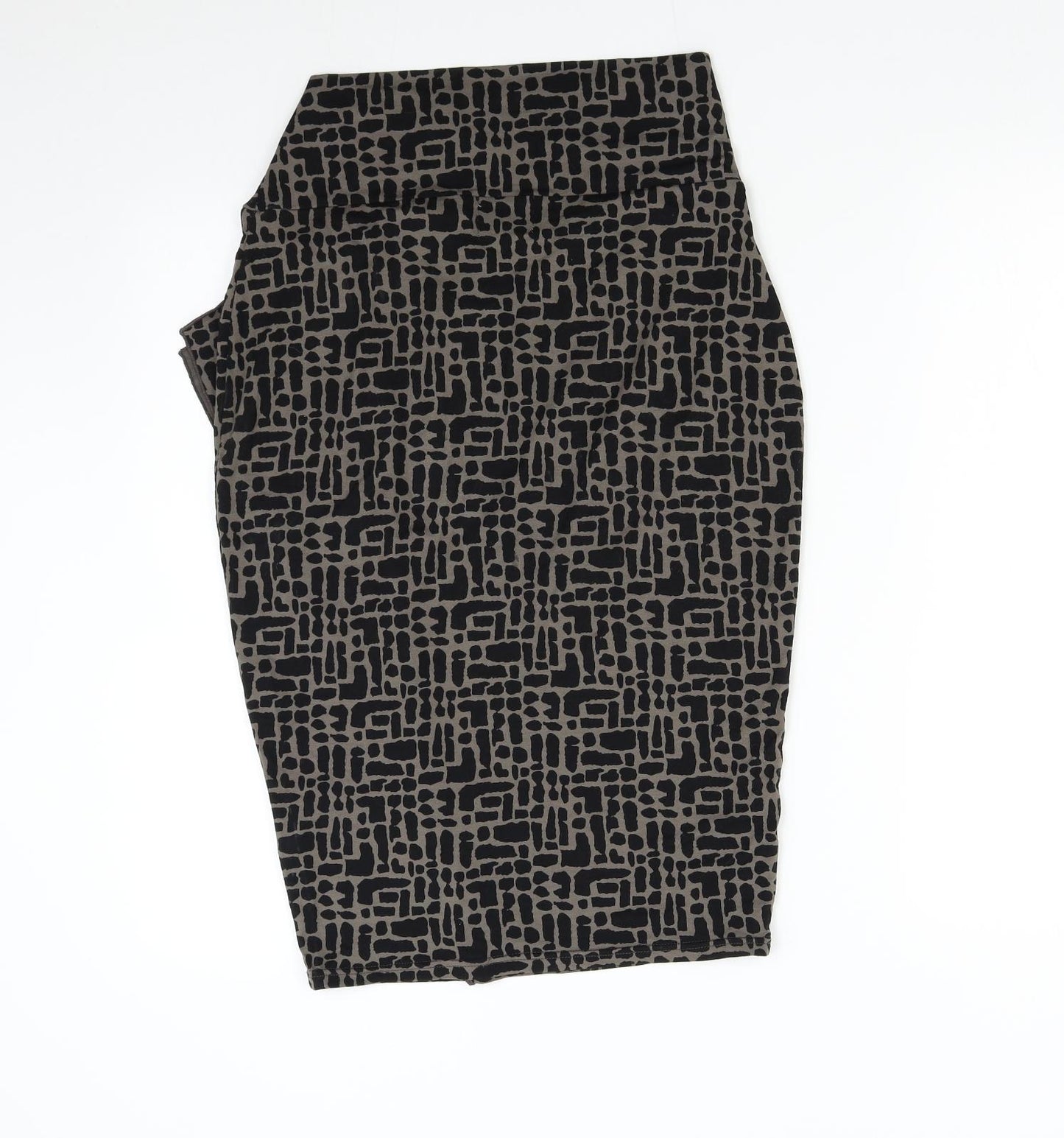 Masai Womens Black Geometric  Straight & Pencil Skirt Size S