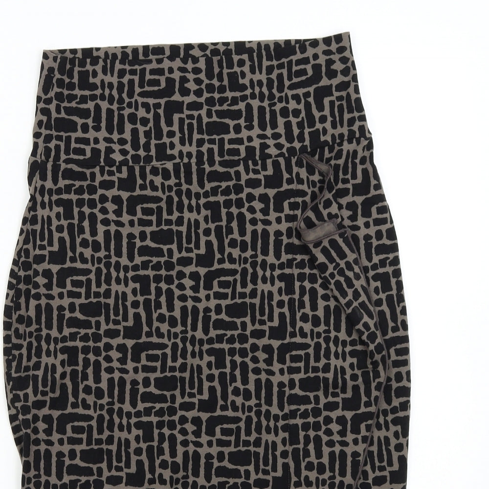Masai Womens Black Geometric  Straight & Pencil Skirt Size S