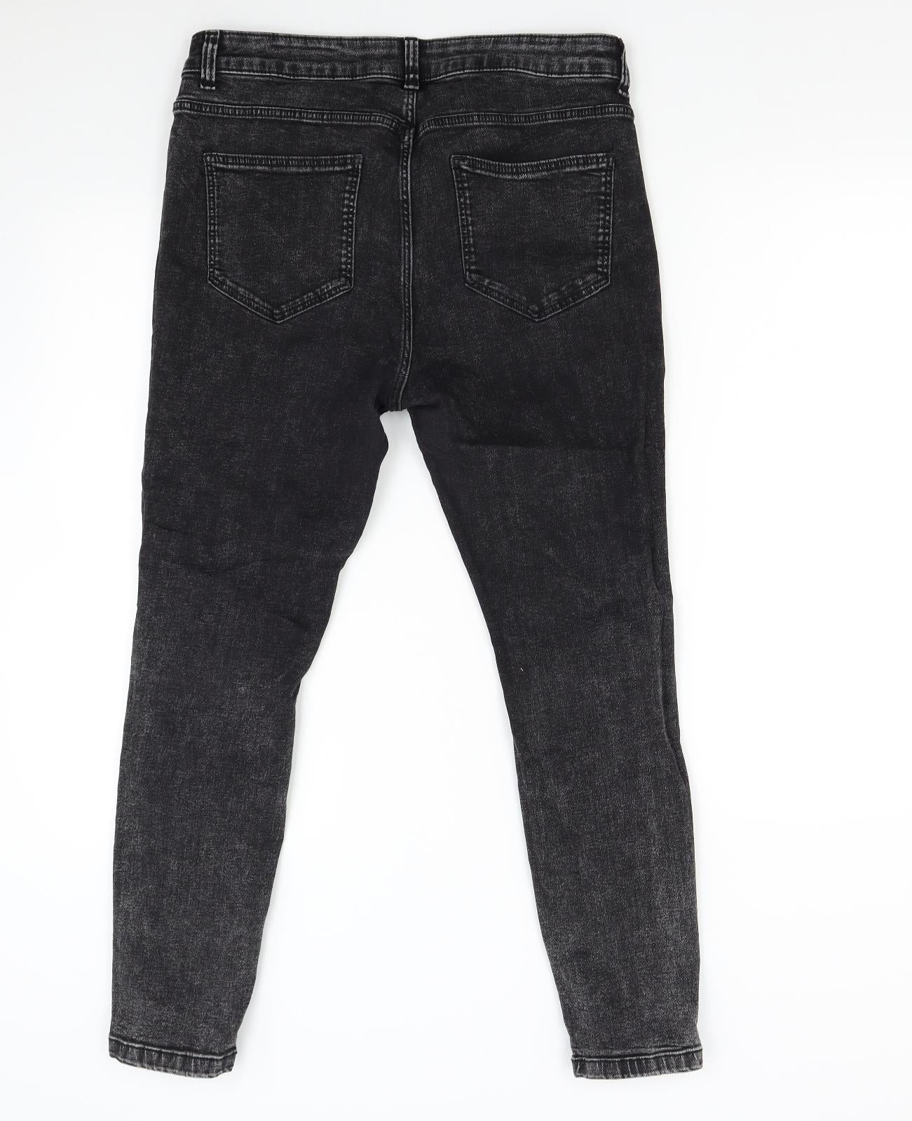 TU Mens Black  Denim Skinny Jeans Size 16 L26 in