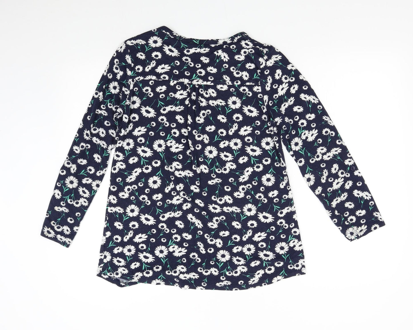 TU Womens Blue Floral  Basic T-Shirt Size 14