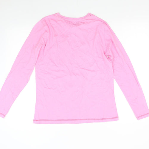 Studio Womens Pink Solid  Top Pyjama Top Size 8