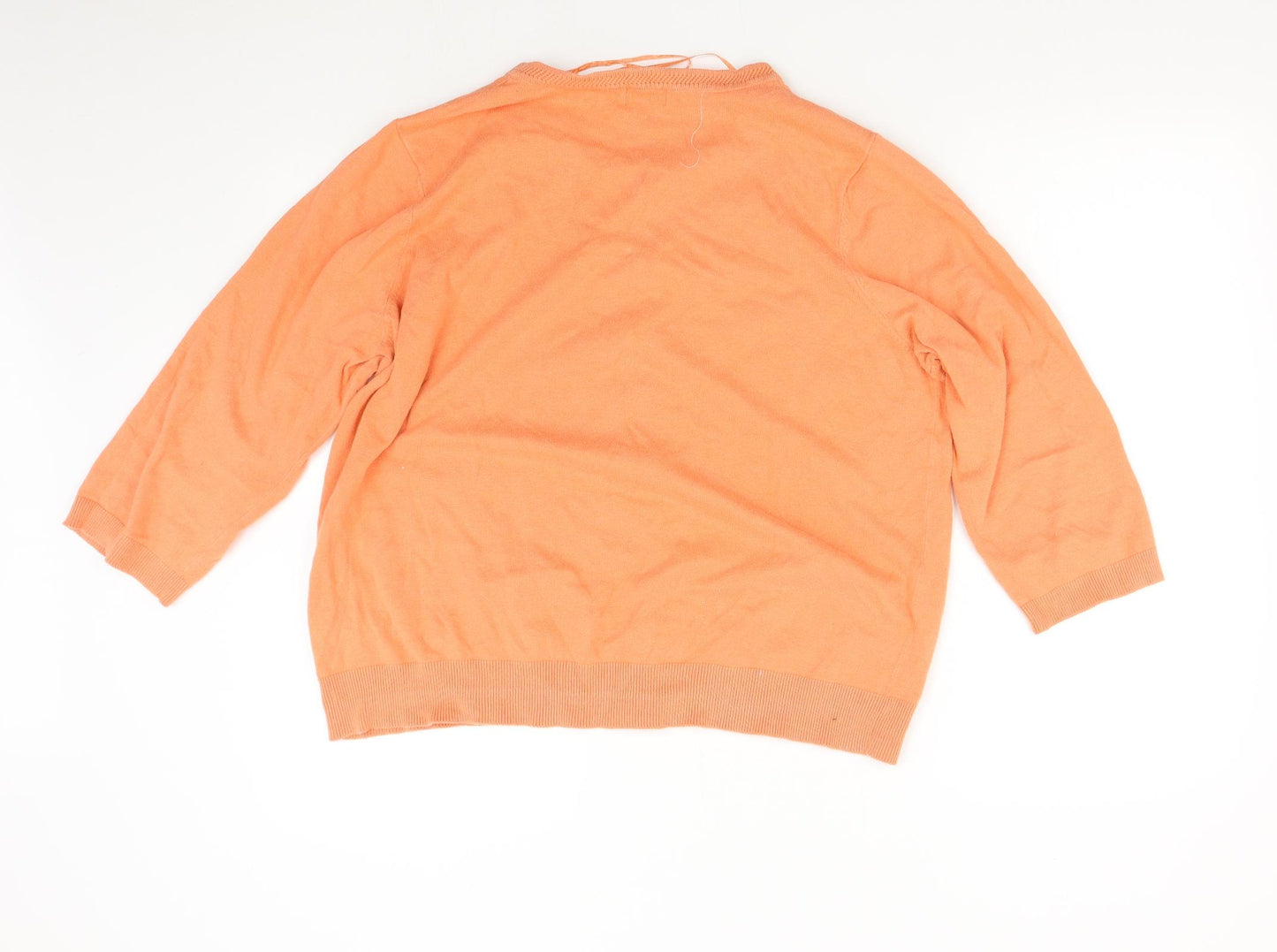 F&F Womens Orange   Cardigan Jumper Size 22