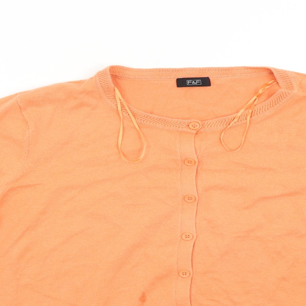 F&F Womens Orange   Cardigan Jumper Size 22