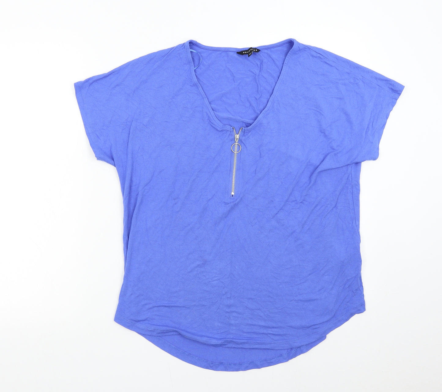 Peacocks Womens Blue   Basic T-Shirt Size 16