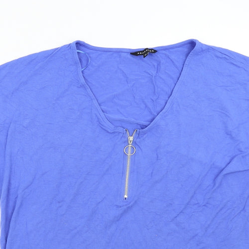 Peacocks Womens Blue   Basic T-Shirt Size 16