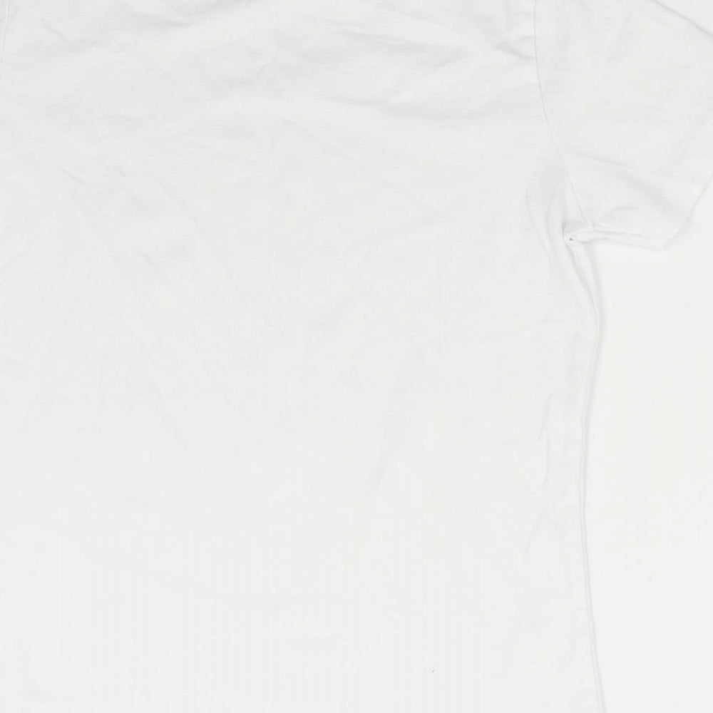 Mitzy Womens White   Basic T-Shirt Size 10