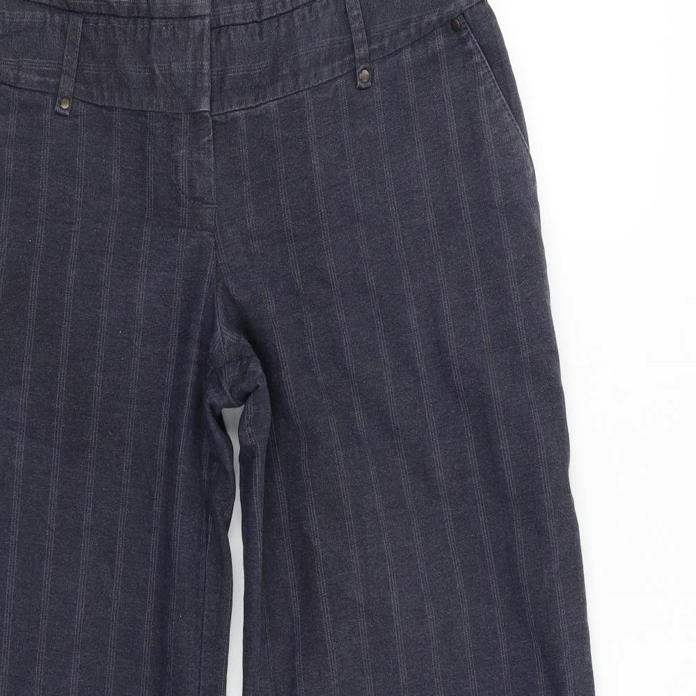 Topshop Womens Blue   Trousers  Size 14 L29 in