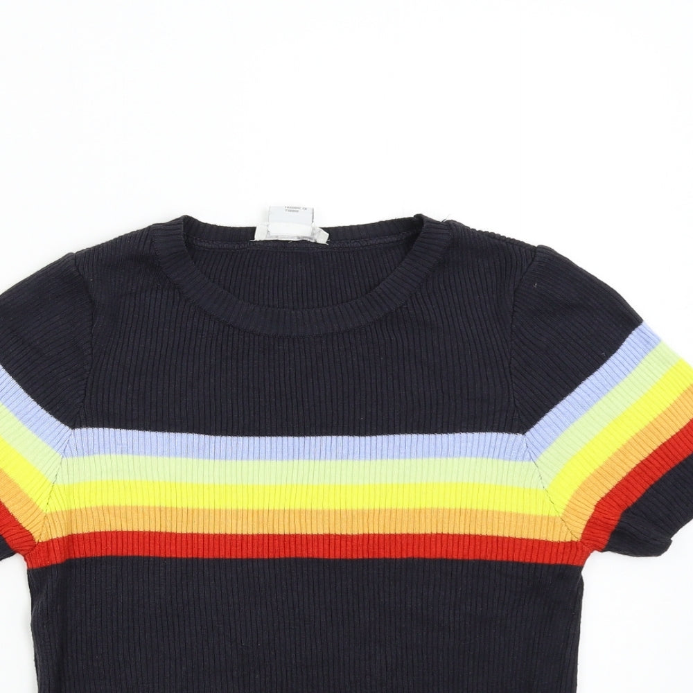 Cooperative Womens Multicoloured Striped Knit Pullover Jumper Size S