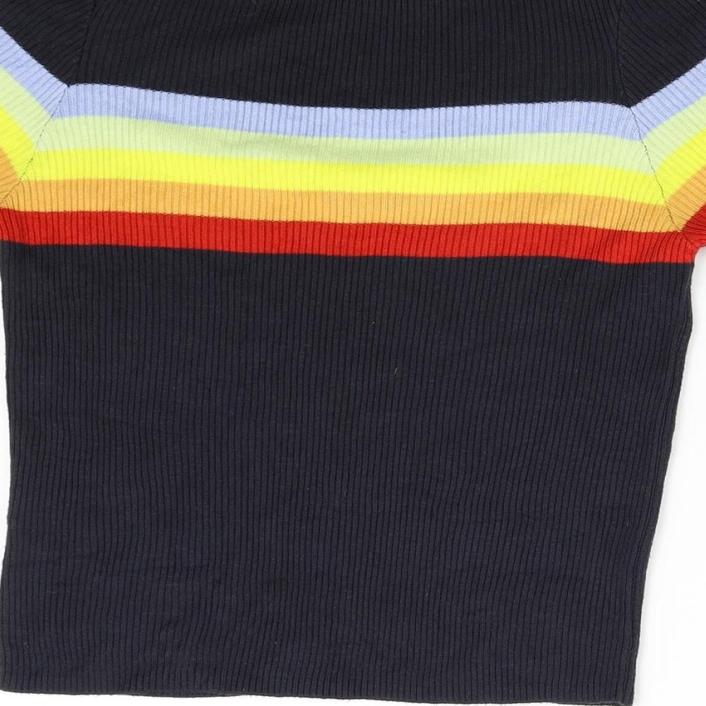 Cooperative Womens Multicoloured Striped Knit Pullover Jumper Size S
