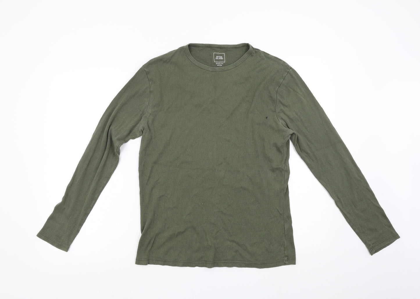 River Island Mens Green    T-Shirt Size M