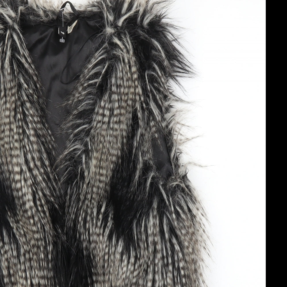 H&M Womens Grey   Gilet Coatigan Size 10