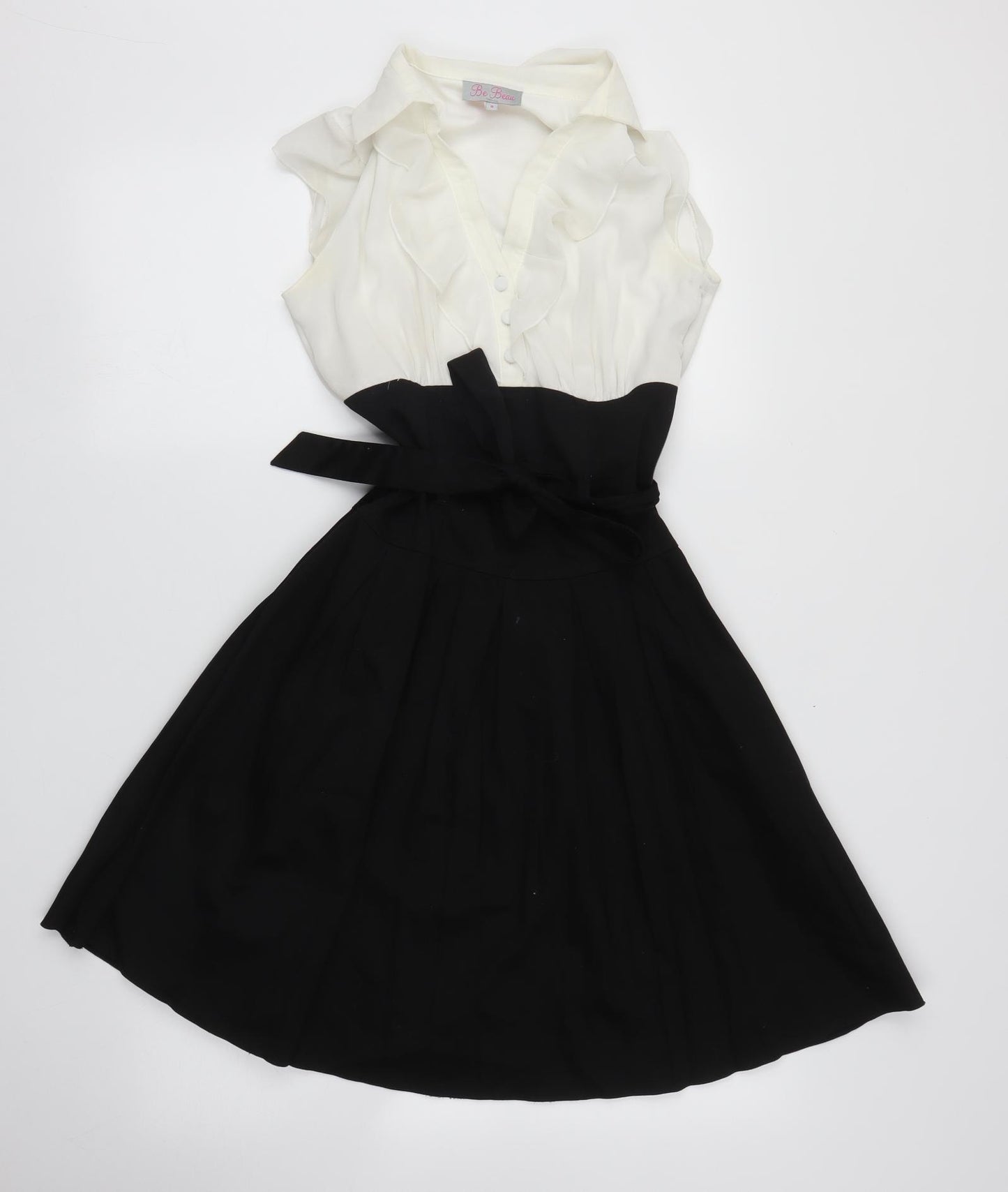 Be Beau Womens White   Fit & Flare  Size 8