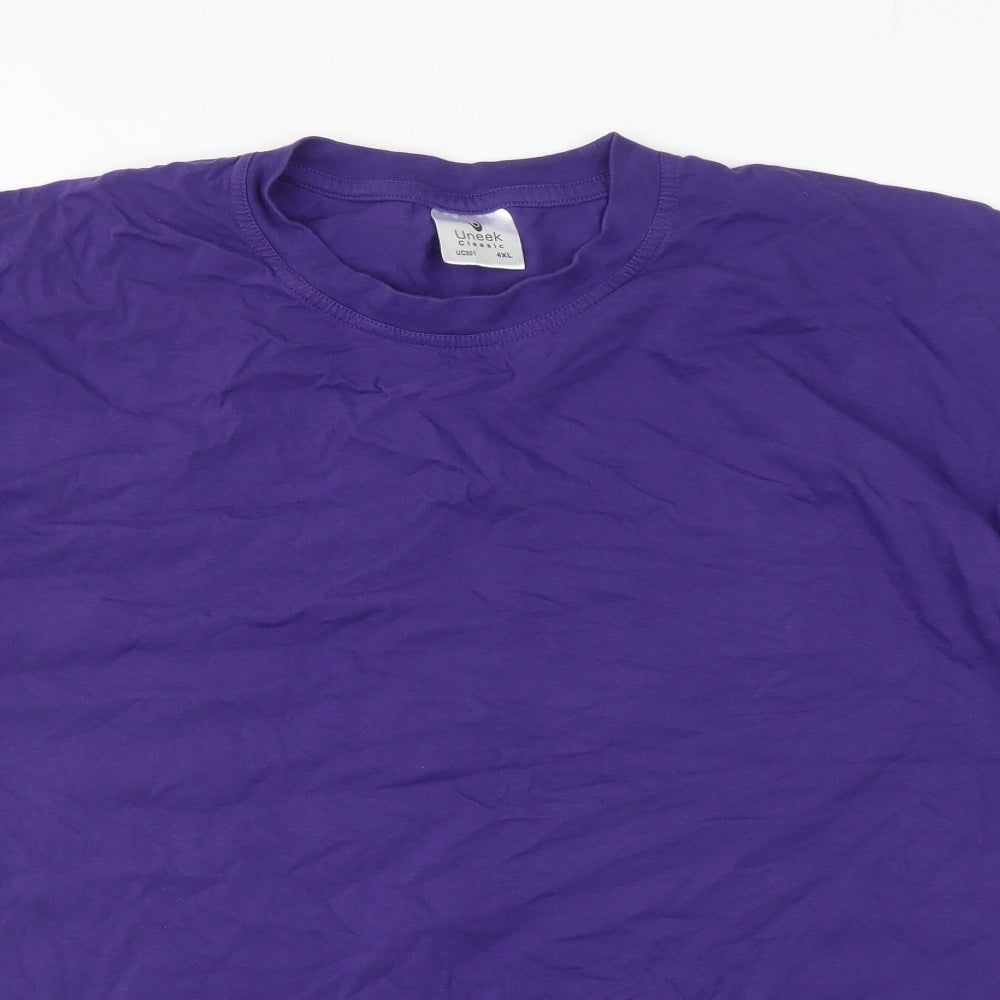 Uneek Mens Purple    T-Shirt Size 4XL