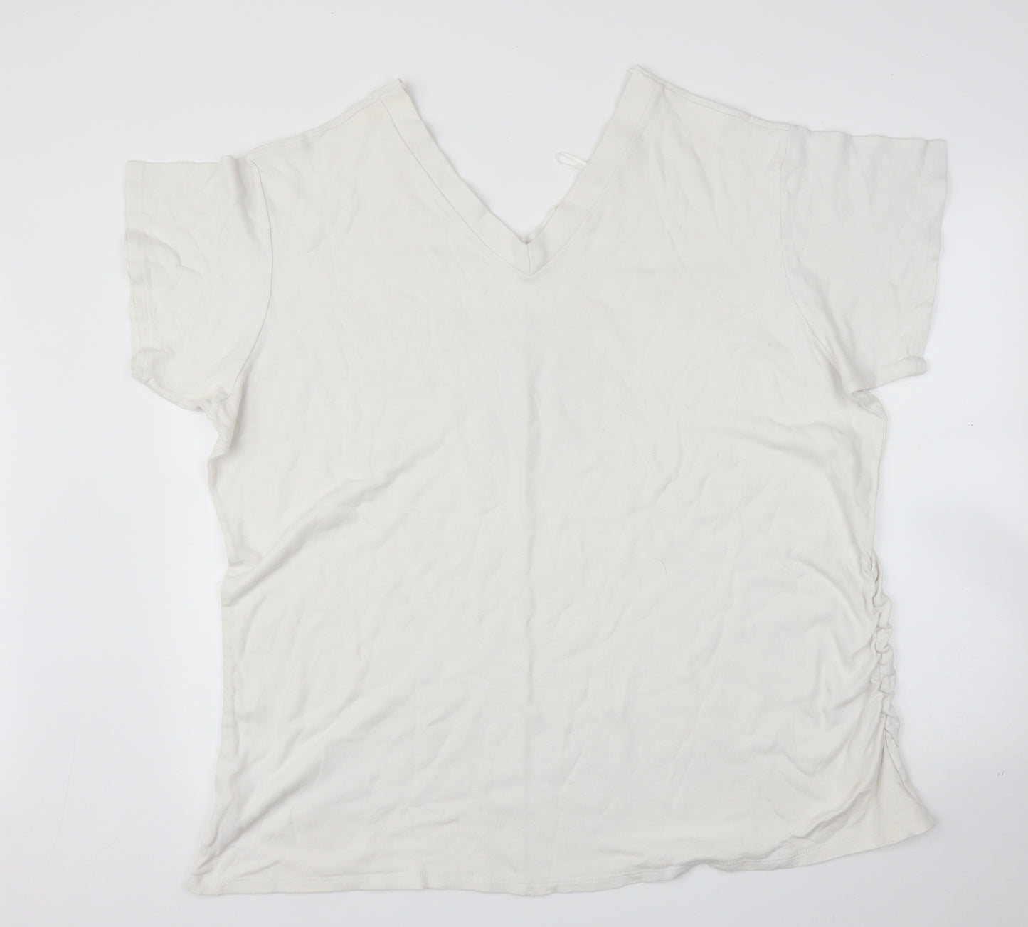Preworn Womens White   Basic T-Shirt Size 28