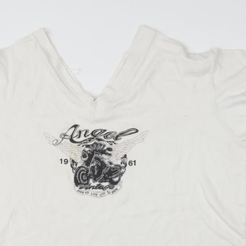 Preworn Womens White   Basic T-Shirt Size 28