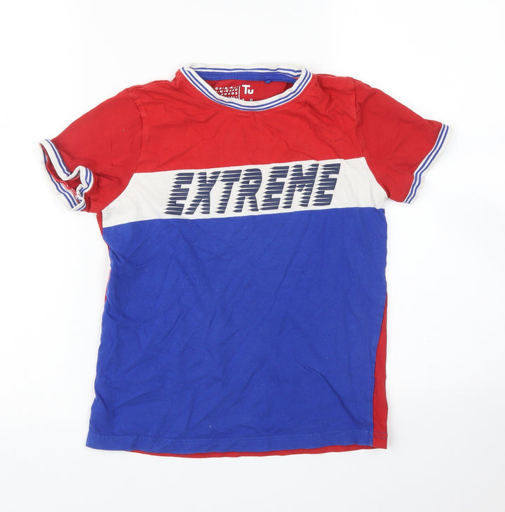 TU Boys Blue Basic T-Shirt Size 10 Years