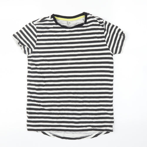 Very Boys Black Striped  Basic T-Shirt Size 10 Years
