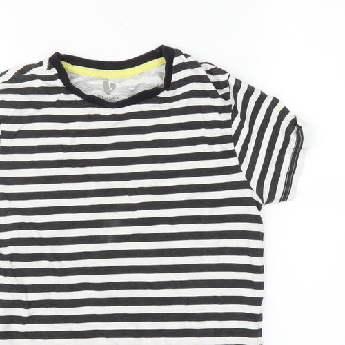 Very Boys Black Striped  Basic T-Shirt Size 10 Years