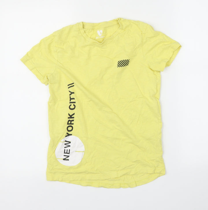 Very Boys Yellow   Basic T-Shirt Size 10 Years