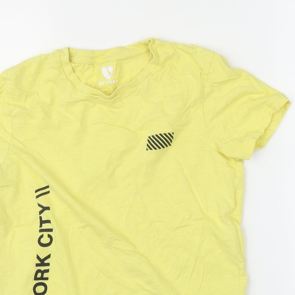 Very Boys Yellow   Basic T-Shirt Size 10 Years