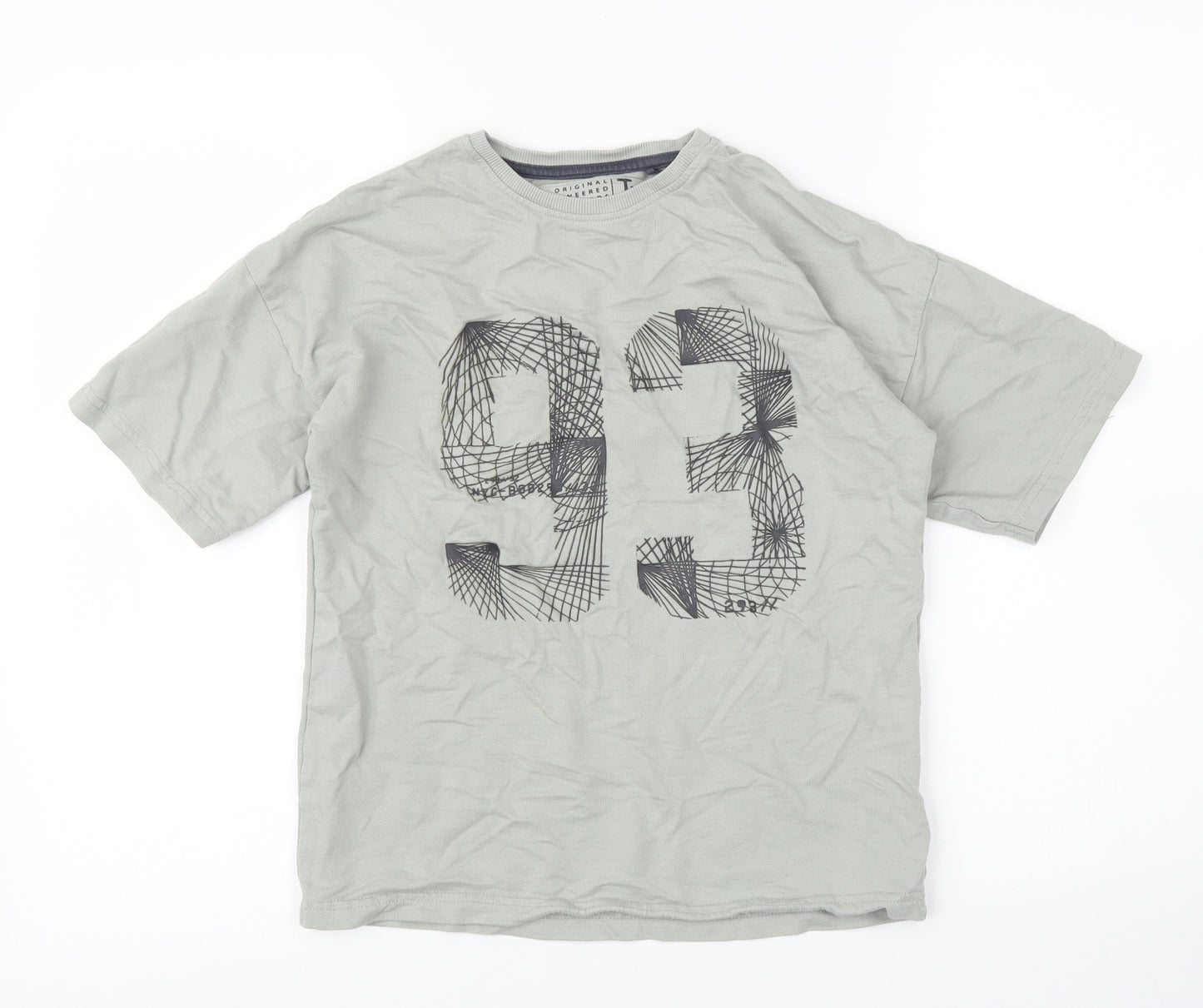 TU Boys Grey   Basic T-Shirt Size 10 Years