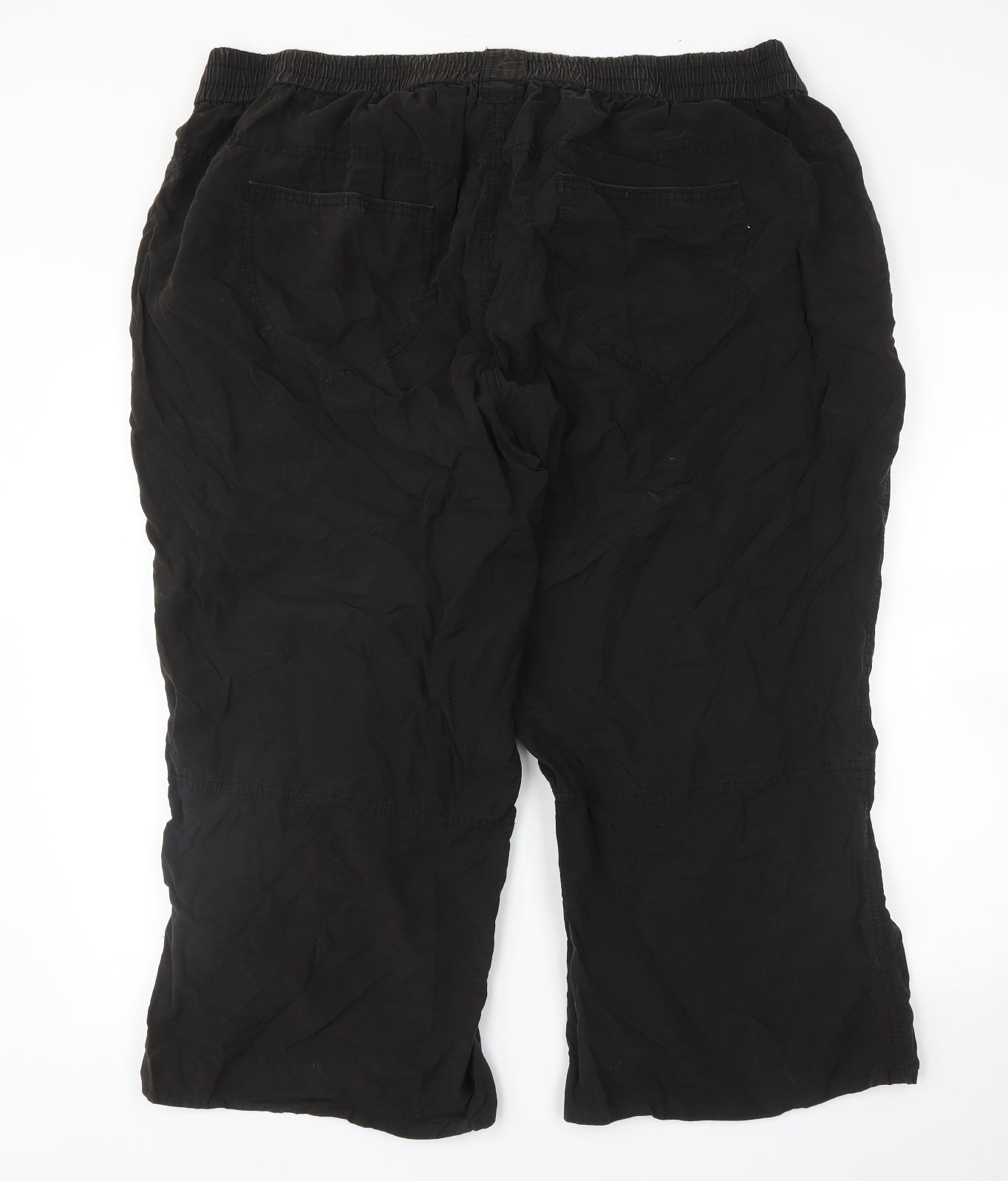 Evans Womens Black   Capri Trousers Size 30 L21 in