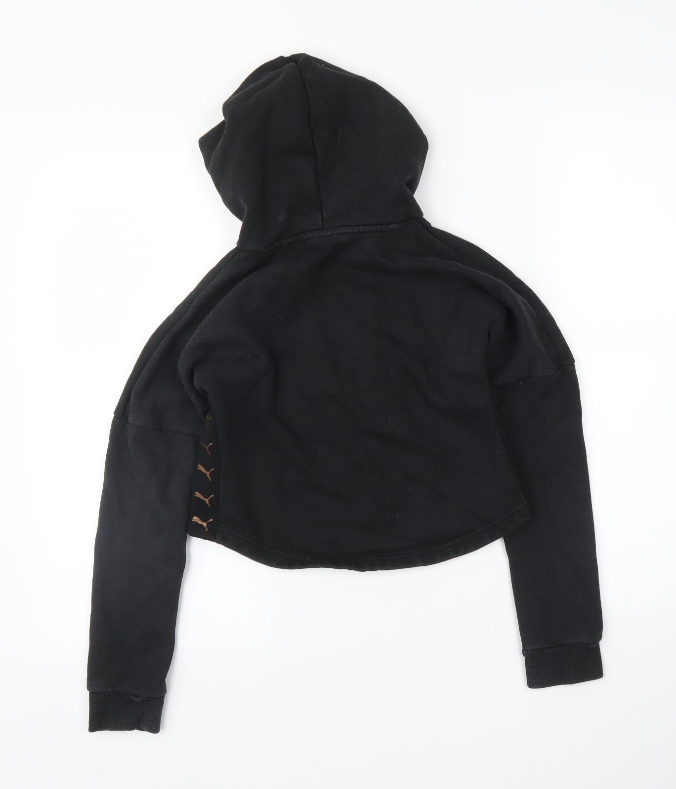 PUMA Girls Black   Pullover Hoodie Size 10-11 Years