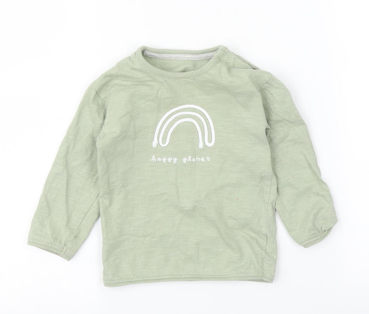 George Baby Green   Basic T-Shirt Size 9-12 Months