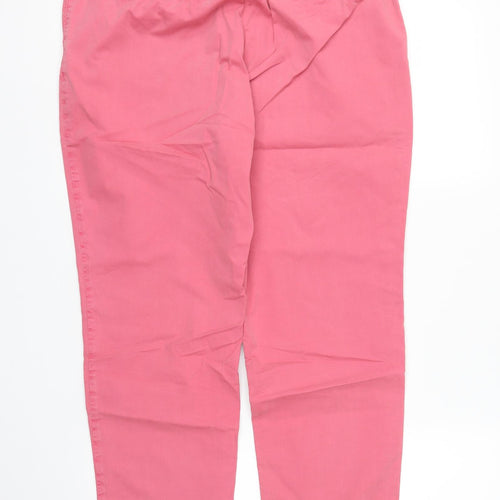 M&S Womens Pink   Pedal Pusher Trousers Size 12 L26 in