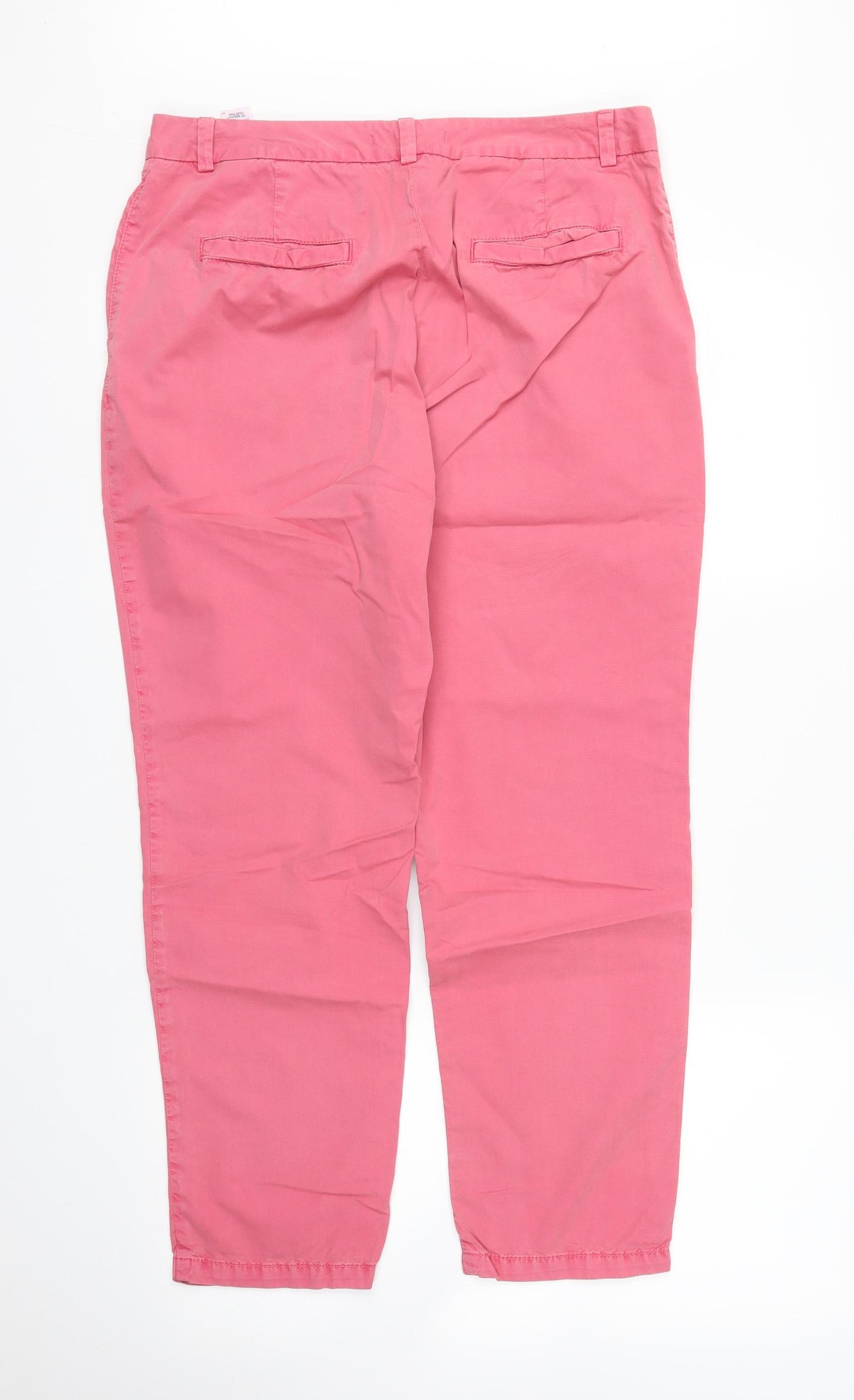 M&S Womens Pink   Pedal Pusher Trousers Size 12 L26 in