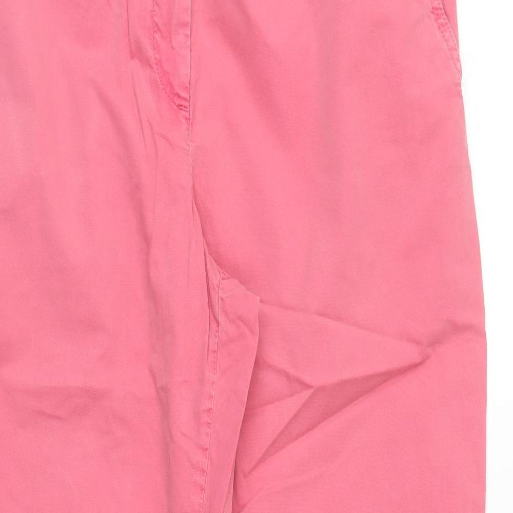 M&S Womens Pink   Pedal Pusher Trousers Size 12 L26 in