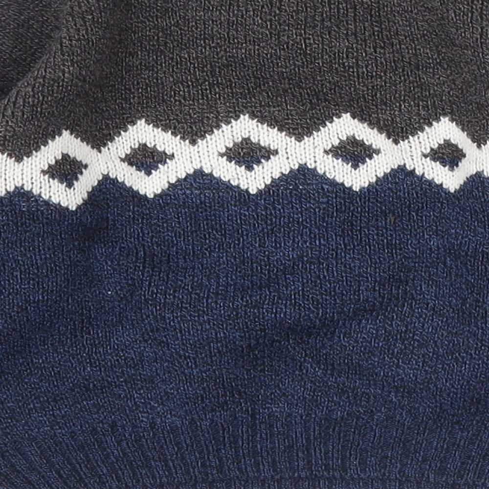 Ladybird  Boys Blue Argyle/Diamond  Pullover Jumper Size 4 Years