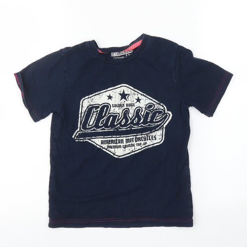 Primark Boys Blue   Basic T-Shirt Size 7 Years