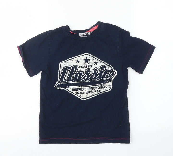 Primark Boys Blue   Basic T-Shirt Size 7 Years
