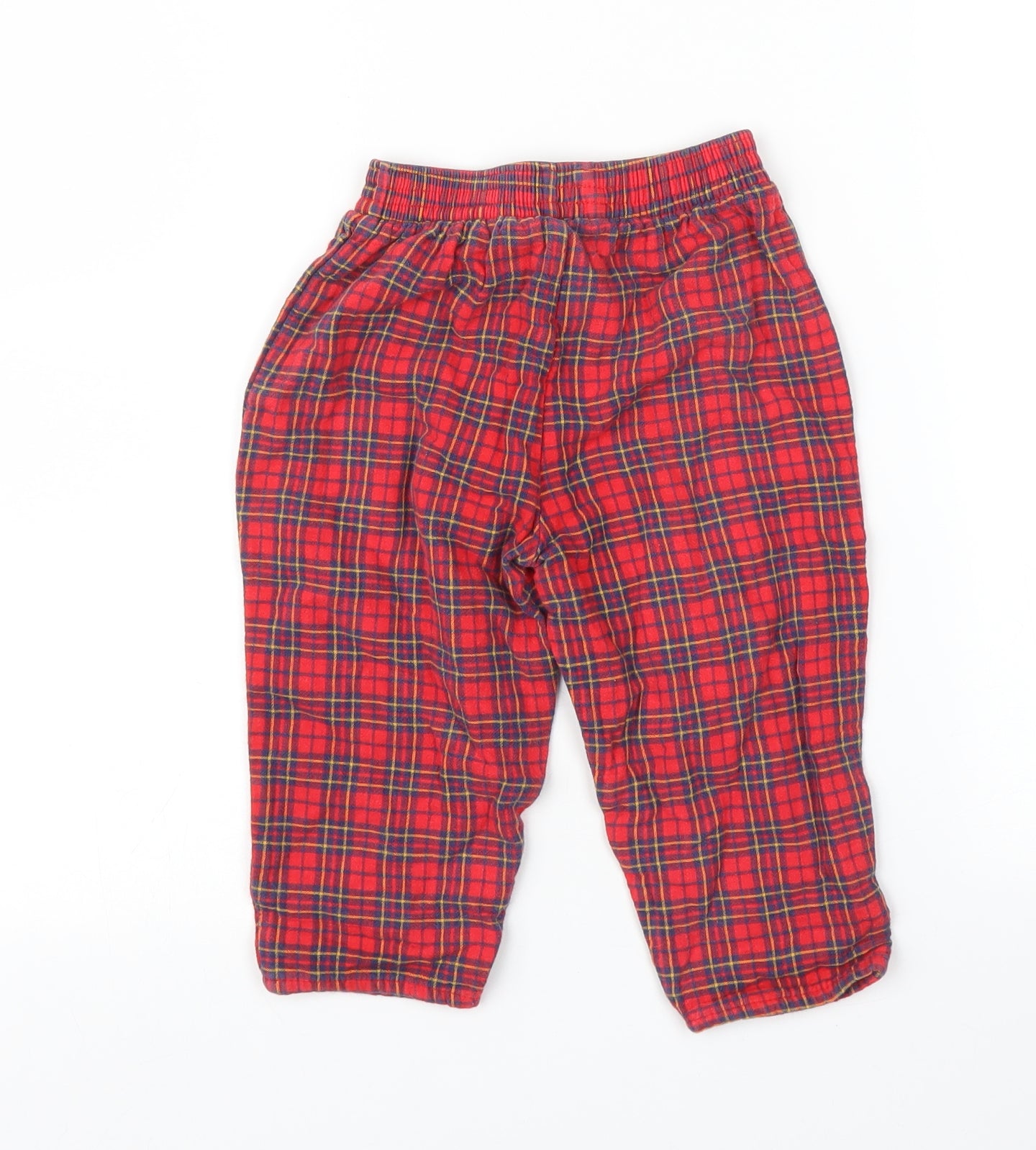 Adams Boys Red Plaid  Chemise Pyjama Pants Size 9-12 Months