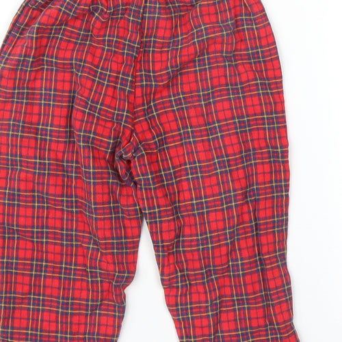 Adams Boys Red Plaid  Chemise Pyjama Pants Size 9-12 Months