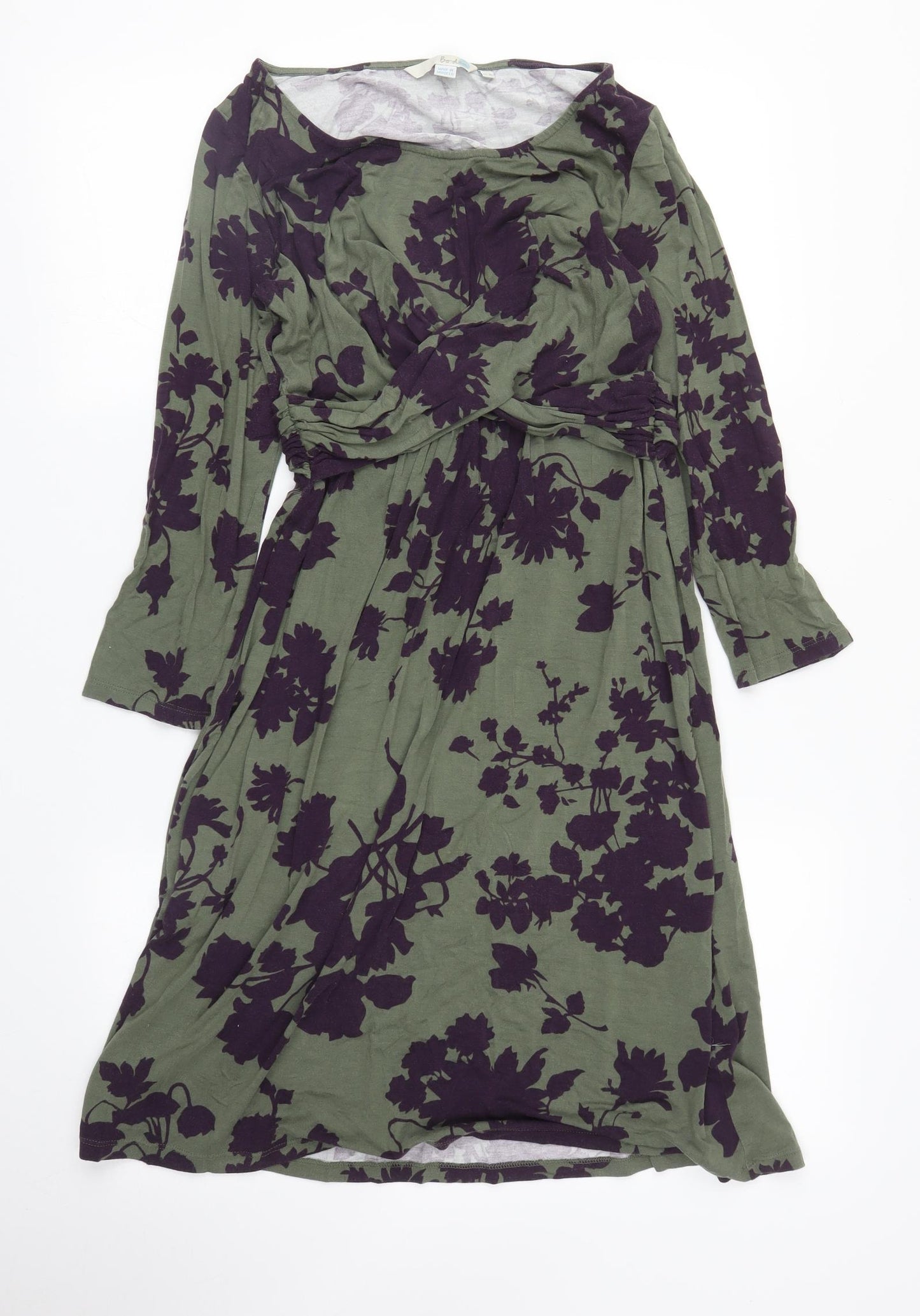 Boden Womens Green Floral  A-Line  Size 12