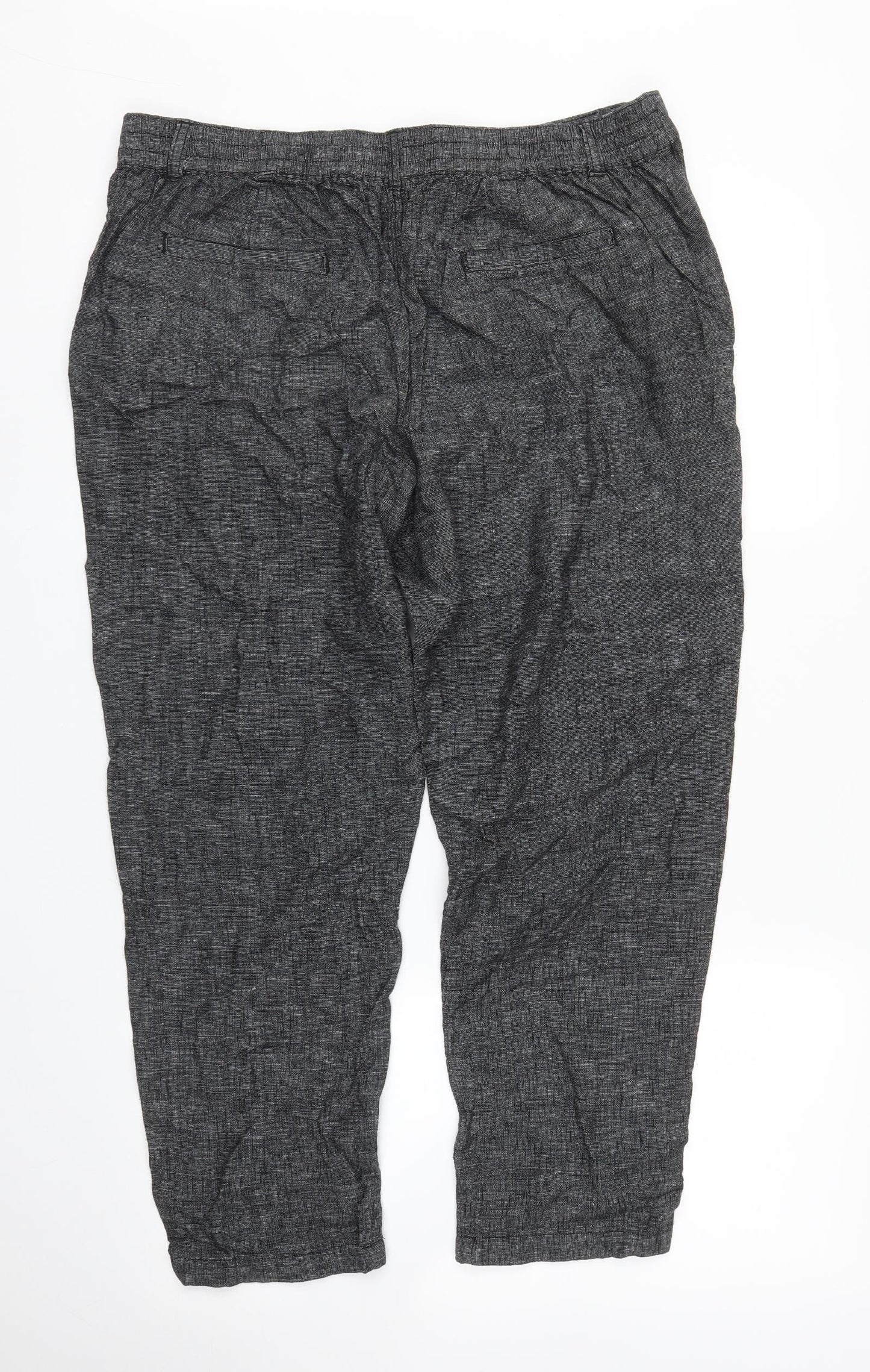 Nutmeg Womens Grey   Capri Trousers Size 16 L24 in