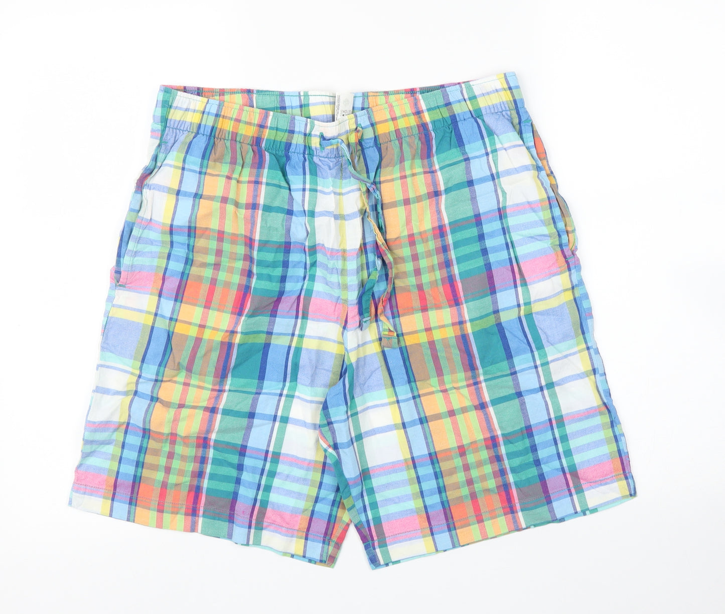 F&F Mens Multicoloured Plaid  Bermuda Shorts Size L