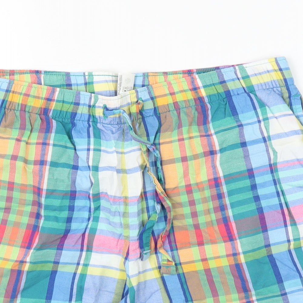 F&F Mens Multicoloured Plaid  Bermuda Shorts Size L
