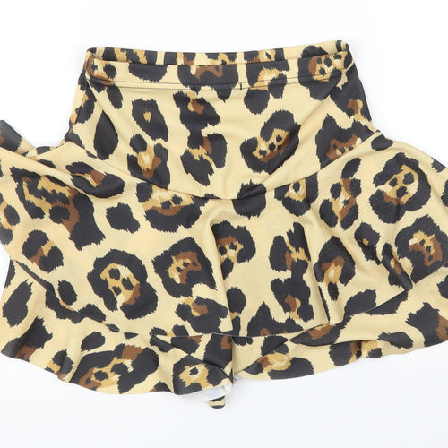 I SAW IT FIRST Womens Beige Animal Print  Bermuda Shorts Size S - Leopard print