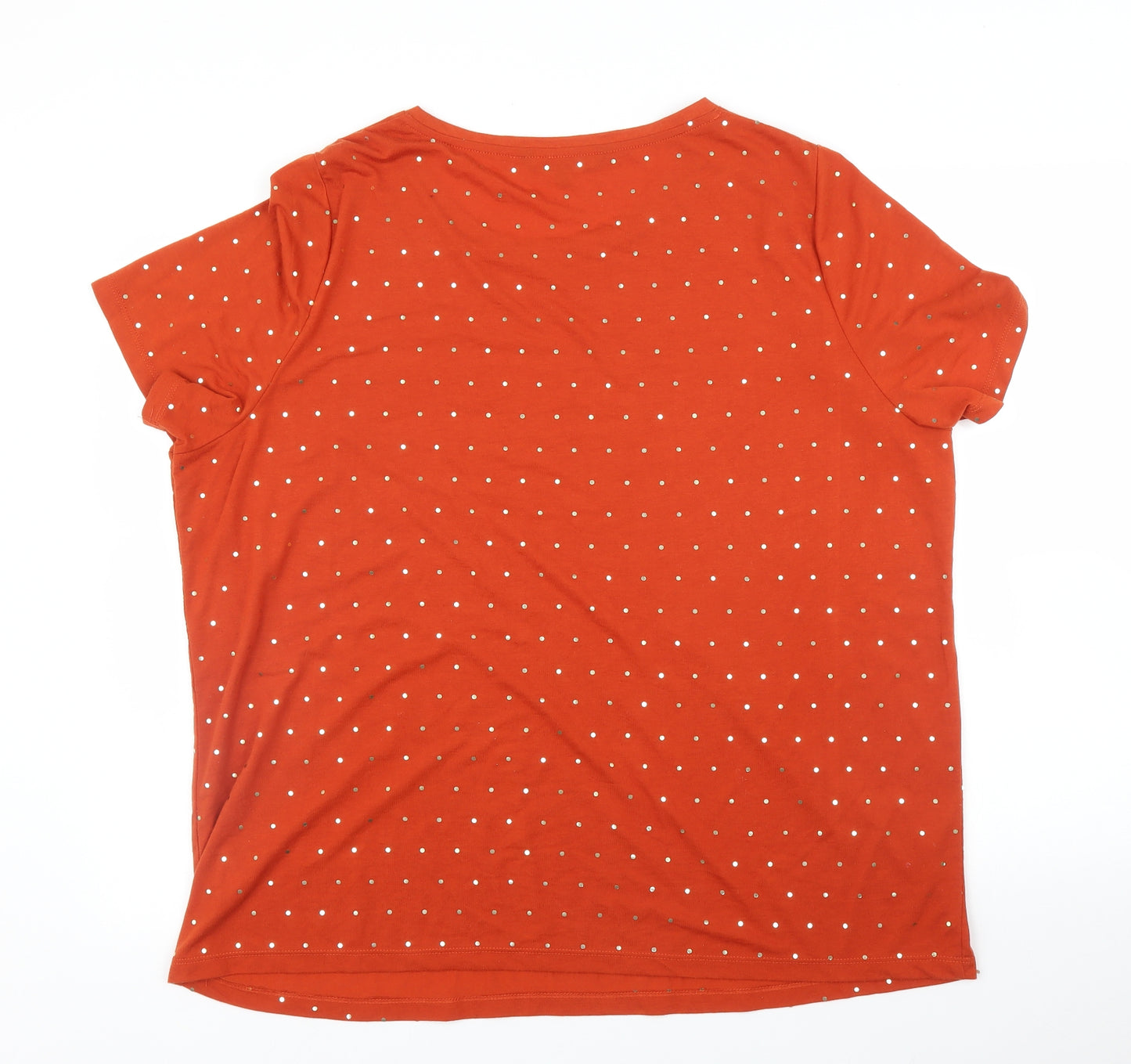 Love Tees Womens Orange   Basic T-Shirt Size 22