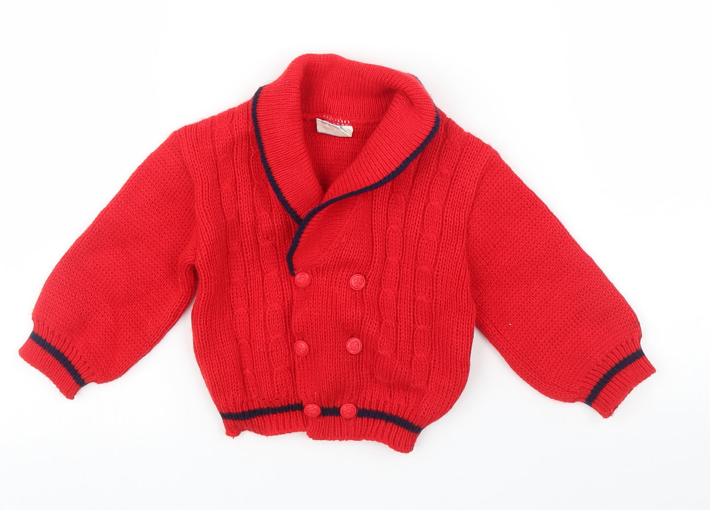Preworn Baby Red   Cardigan Jumper Size 12-18 Months