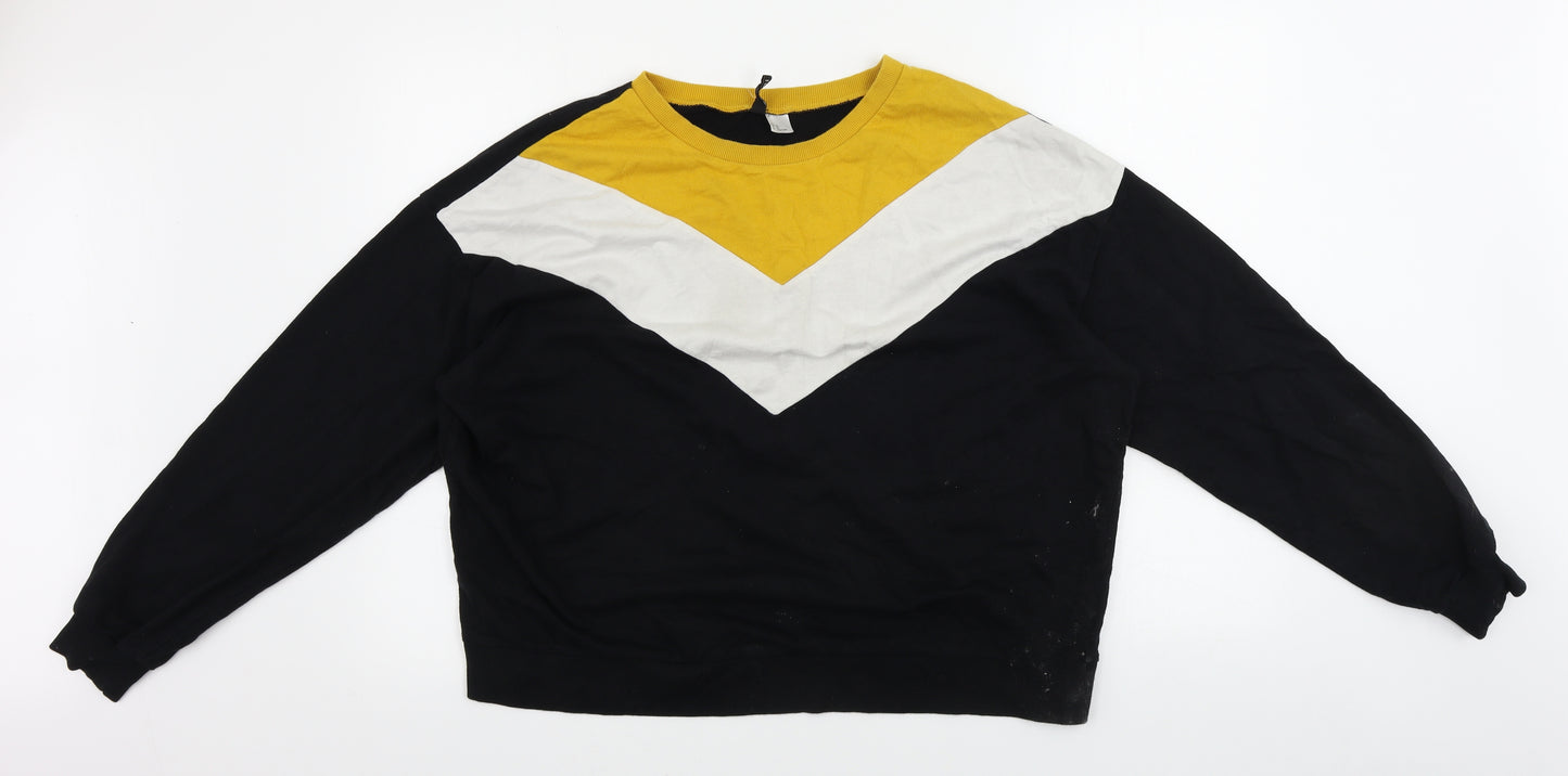H&M  Womens Black   Pullover Jumper Size XL