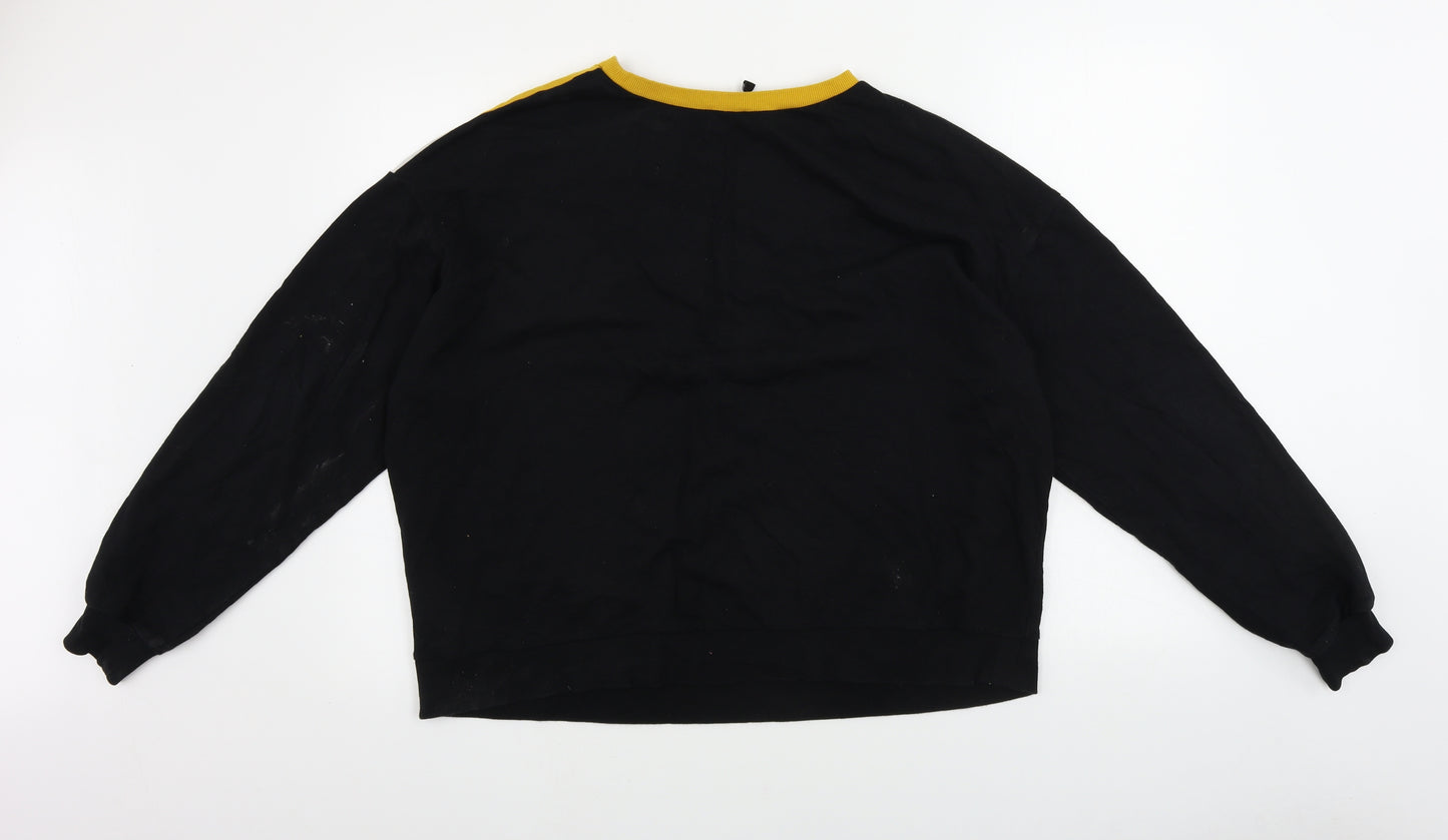 H&M  Womens Black   Pullover Jumper Size XL
