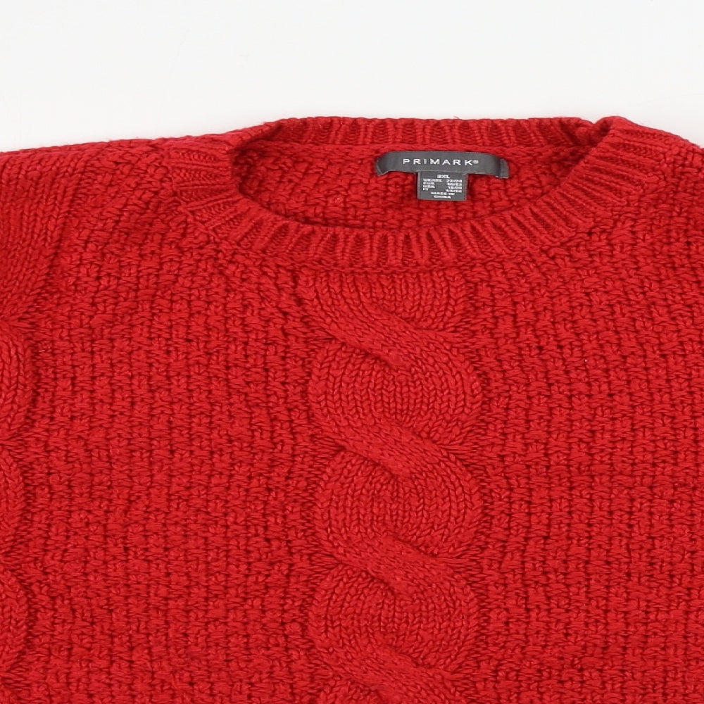 Primark  Womens Red   Pullover Jumper Size 2XL